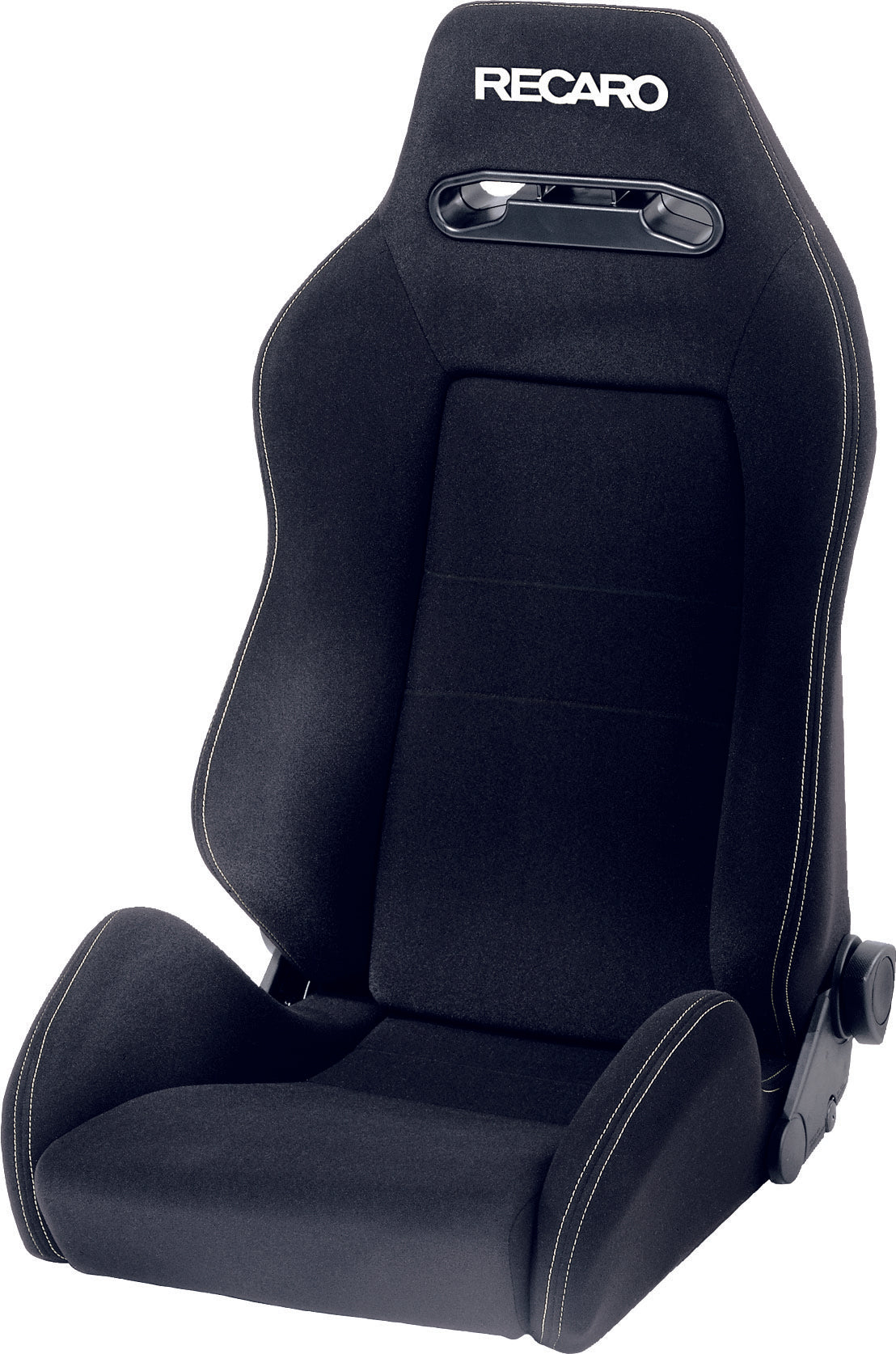 RECARO SPEED LI/RE Velour schwarz mit Ziernaht und Logo in silber